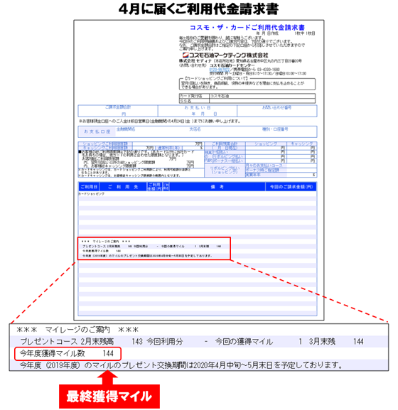 19年度プレゼント応募受付 コスモ ザ カードお客様サイト