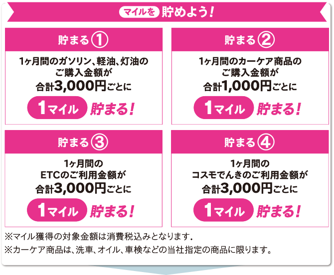 マイルを貯めよう!